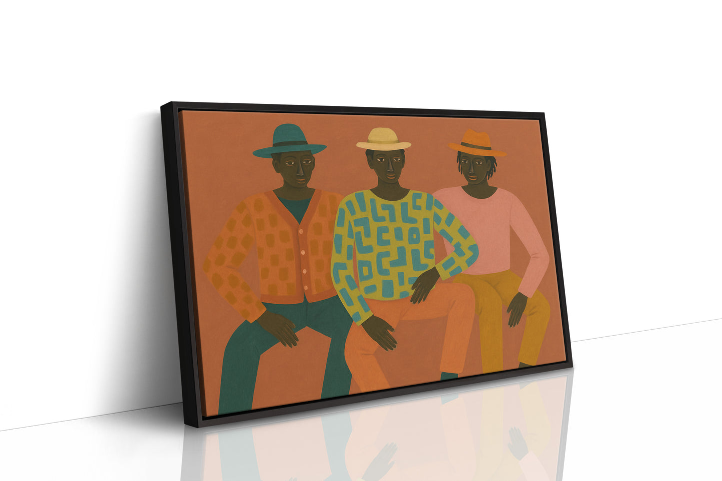 Three Friends in Patterned Harmony