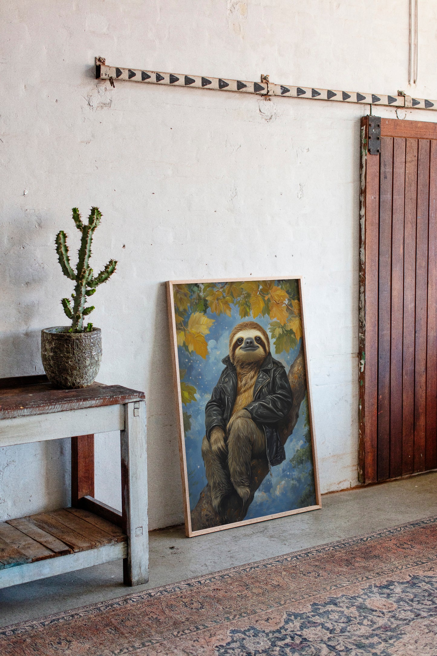 Sloth in a Leather Jacket