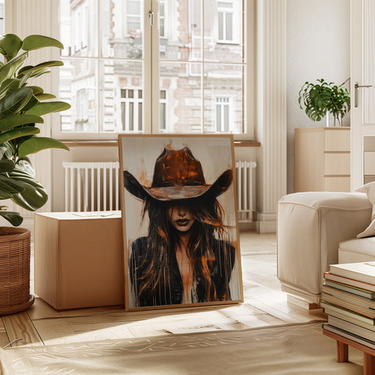 Cowgirl in Crimson – Modern Western Grit