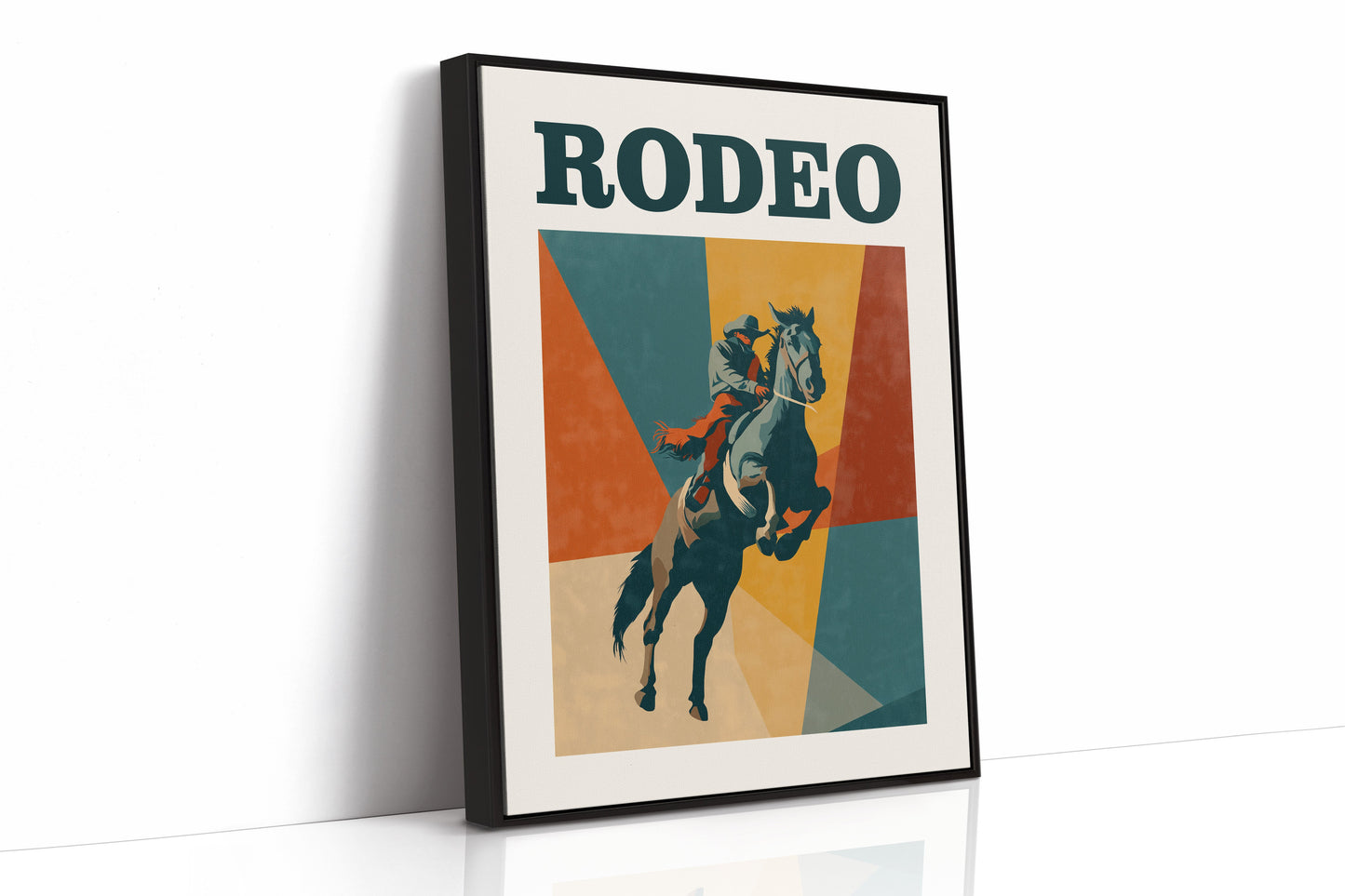 Bucking Bronco Through Color Fields