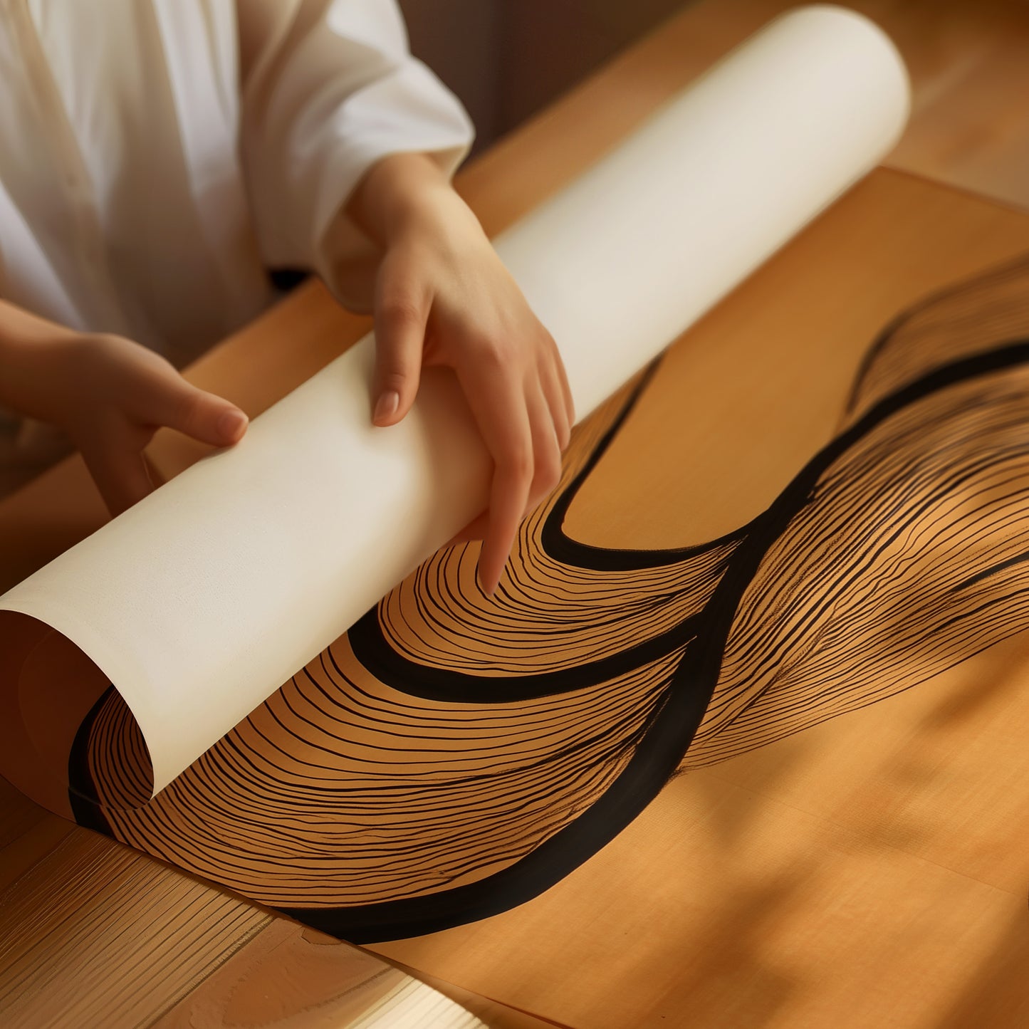 Flowing Lines Paint Modern Stories