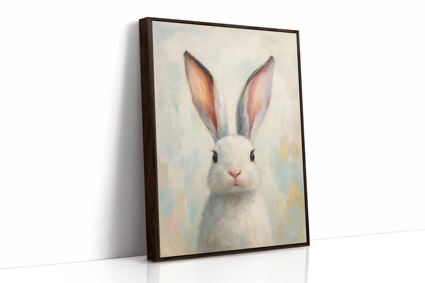 Bright Eyed Bunny in Soft Pastels