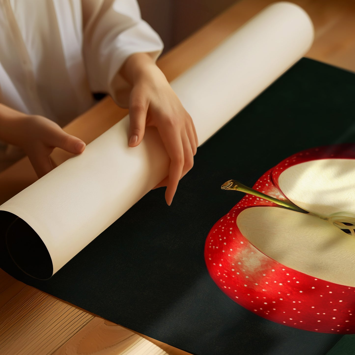 The Apple Divided in Stillness