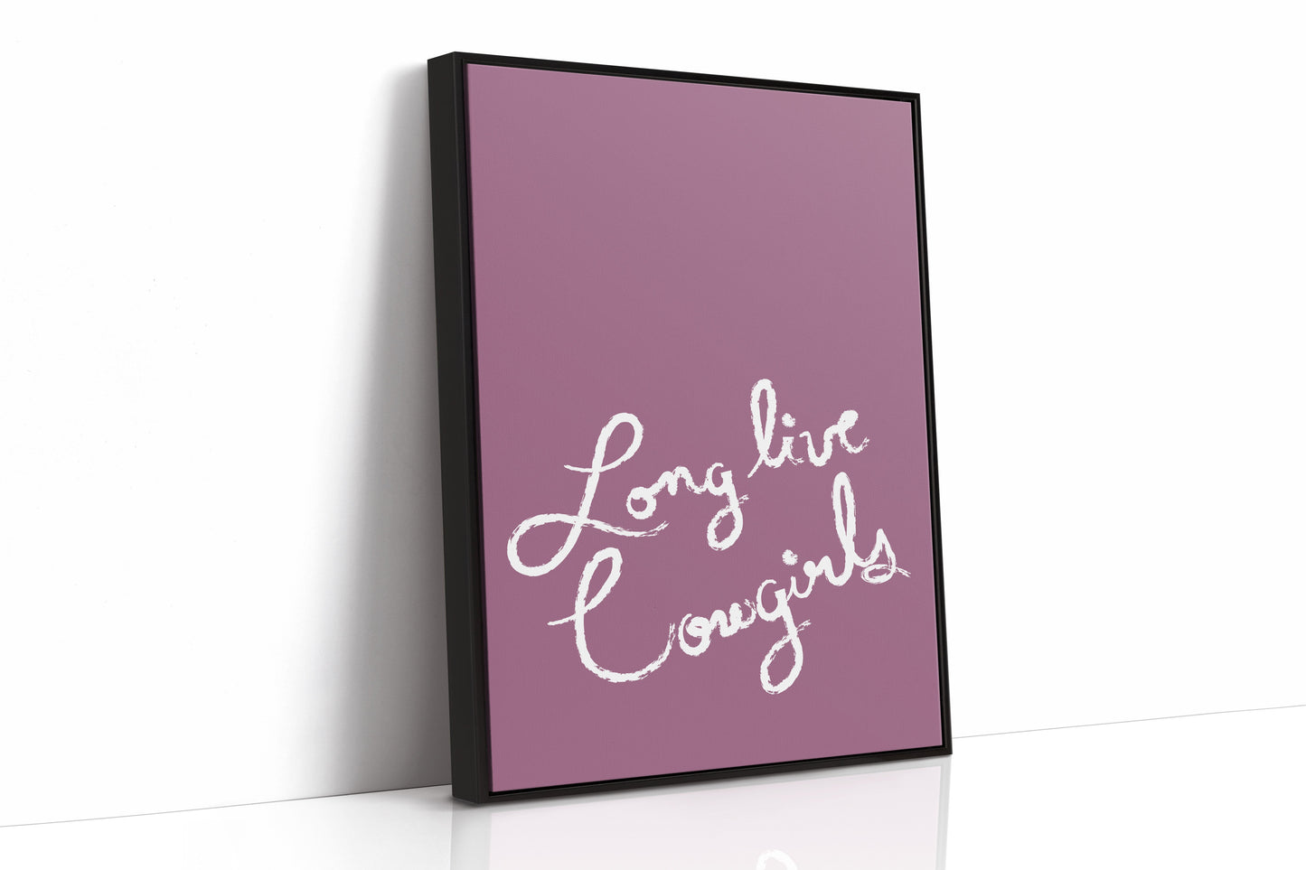 Mauve Canvas With Flowing Words