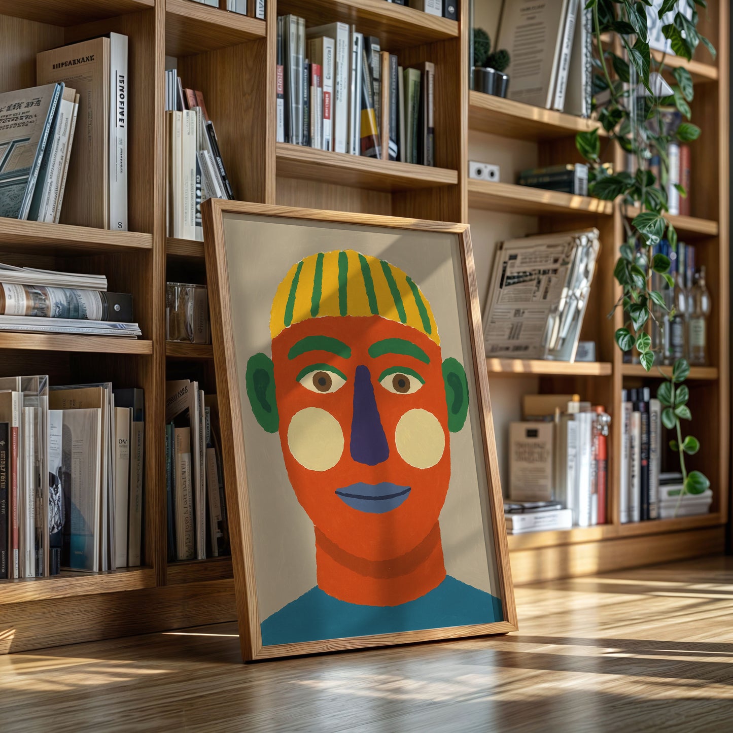 Rainbow Face with a Calm Smile