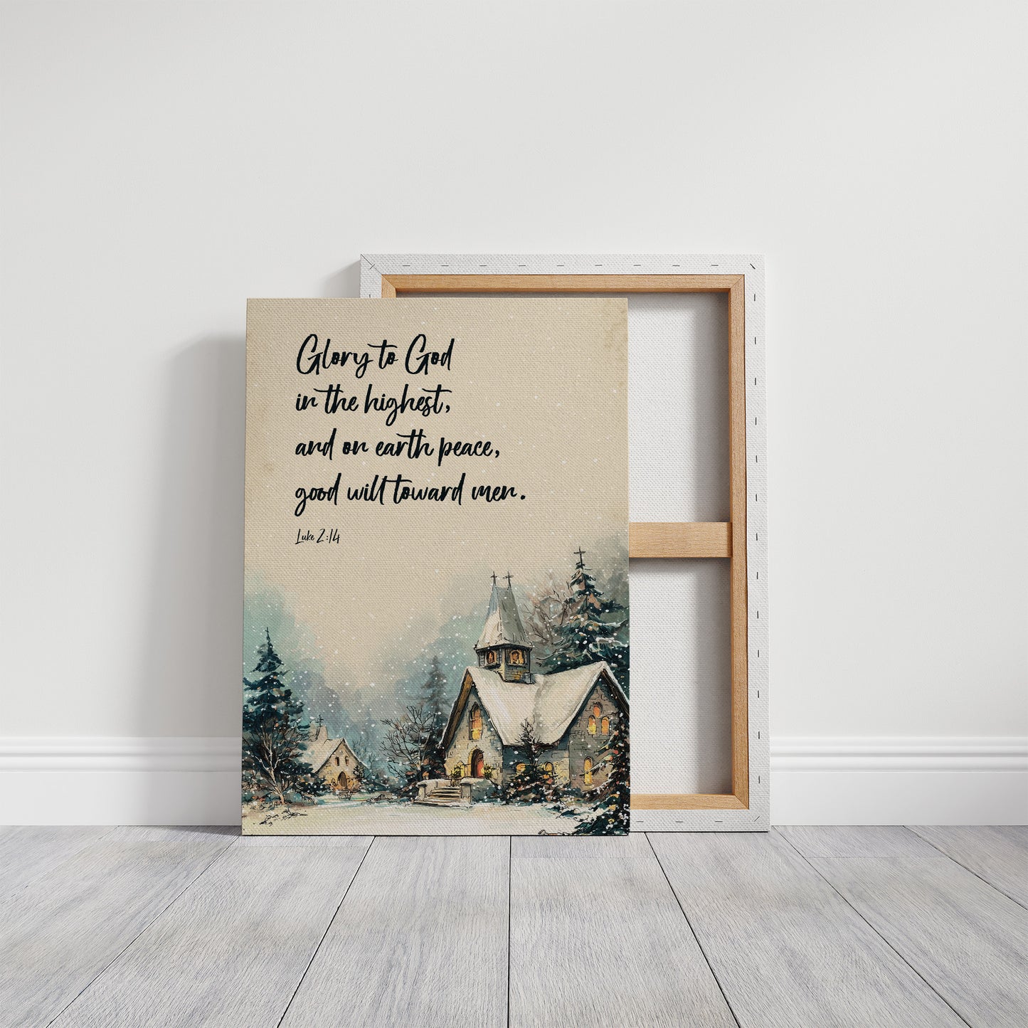 Winter Verse On Wooden Table