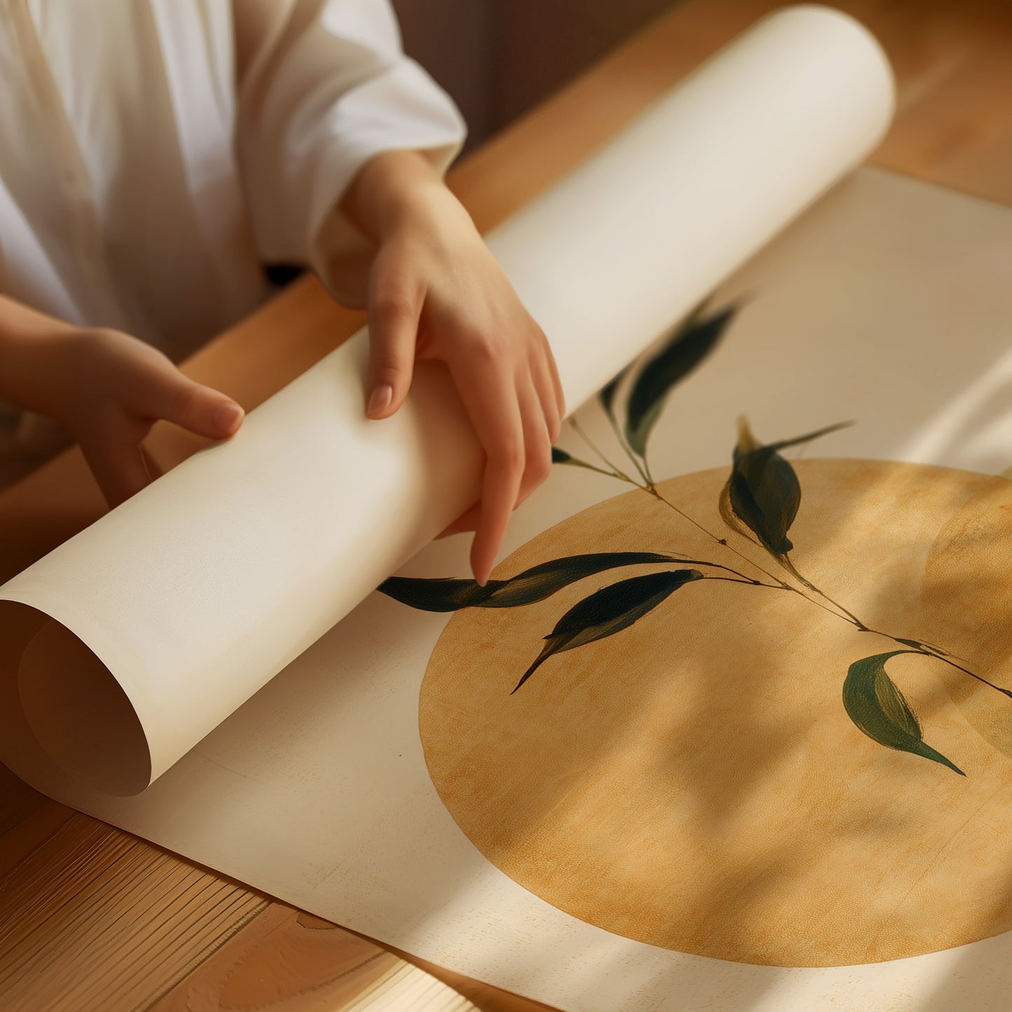 Bamboo Leaves Dance Through Golden Moons