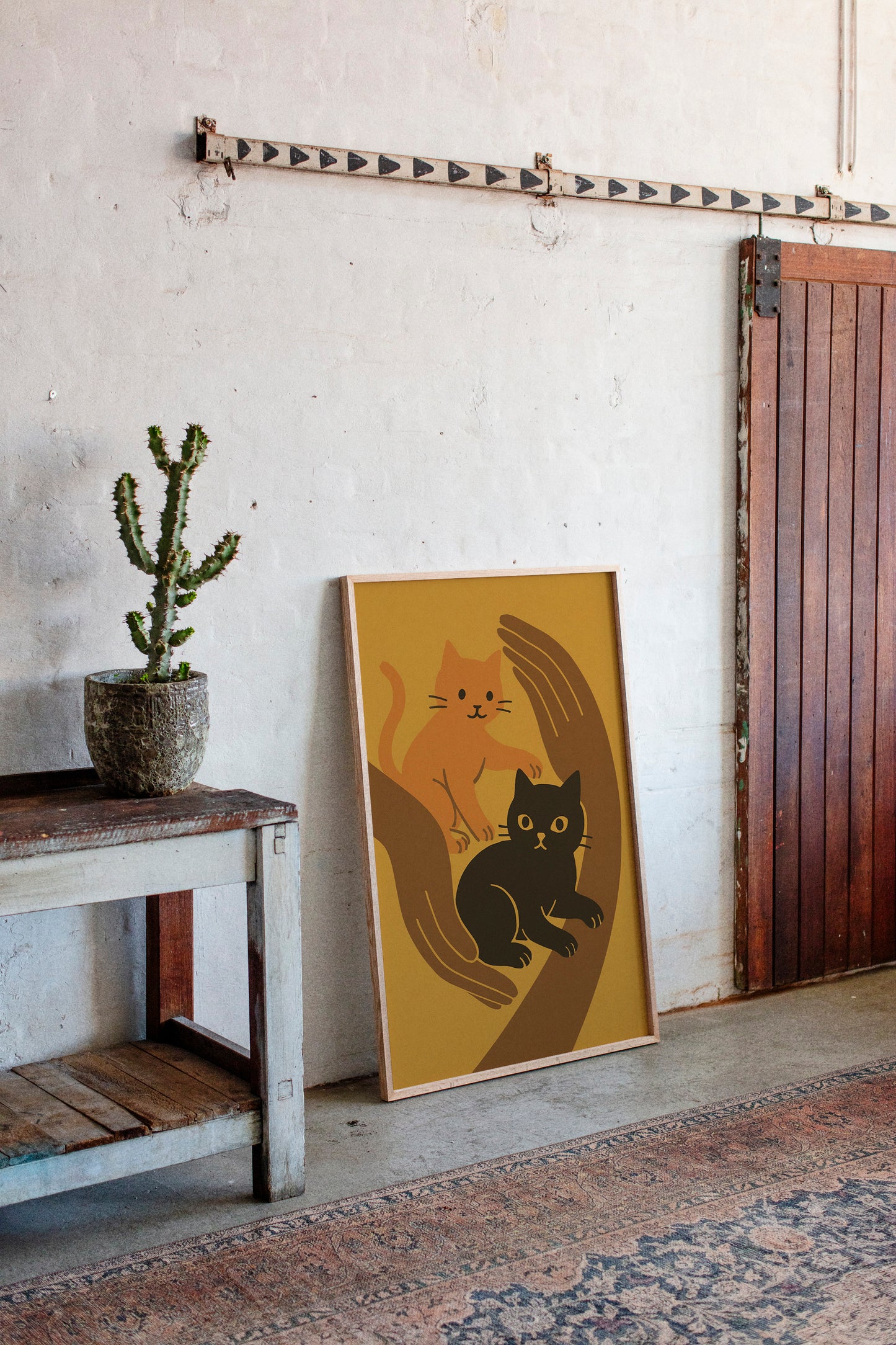 Safe Paws Warm Hearts Cat Print