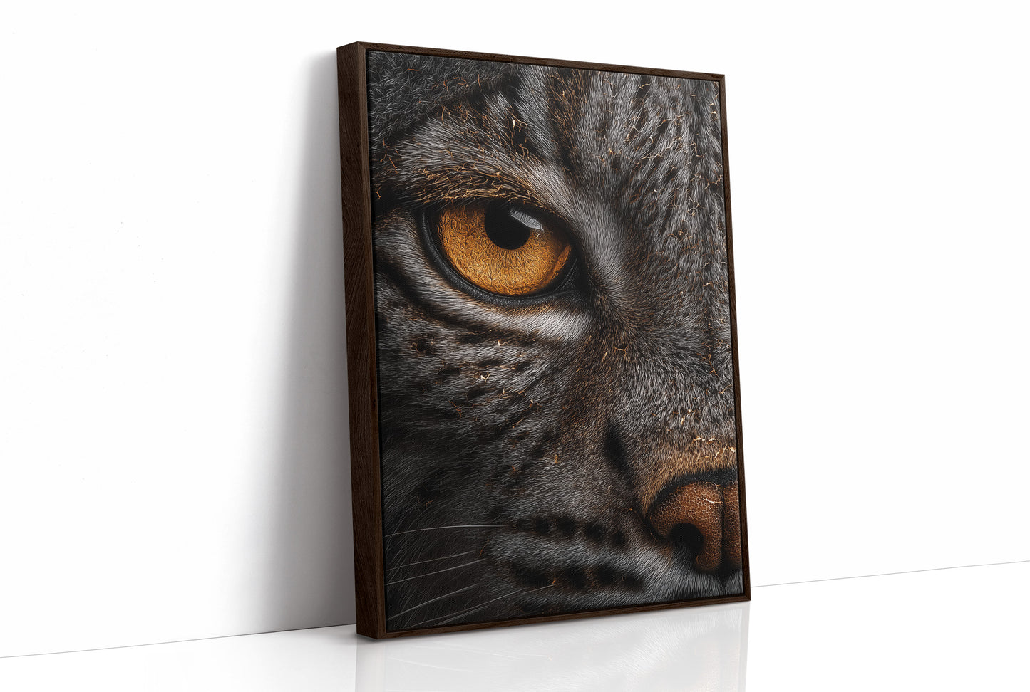 Golden Gaze Wild Cat Close Up