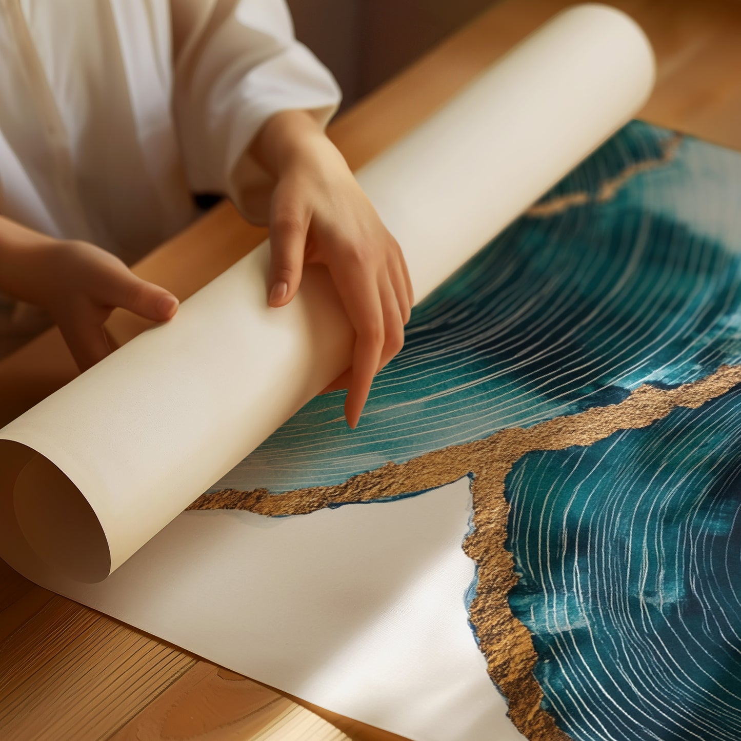 Emerald Echoes in Gold