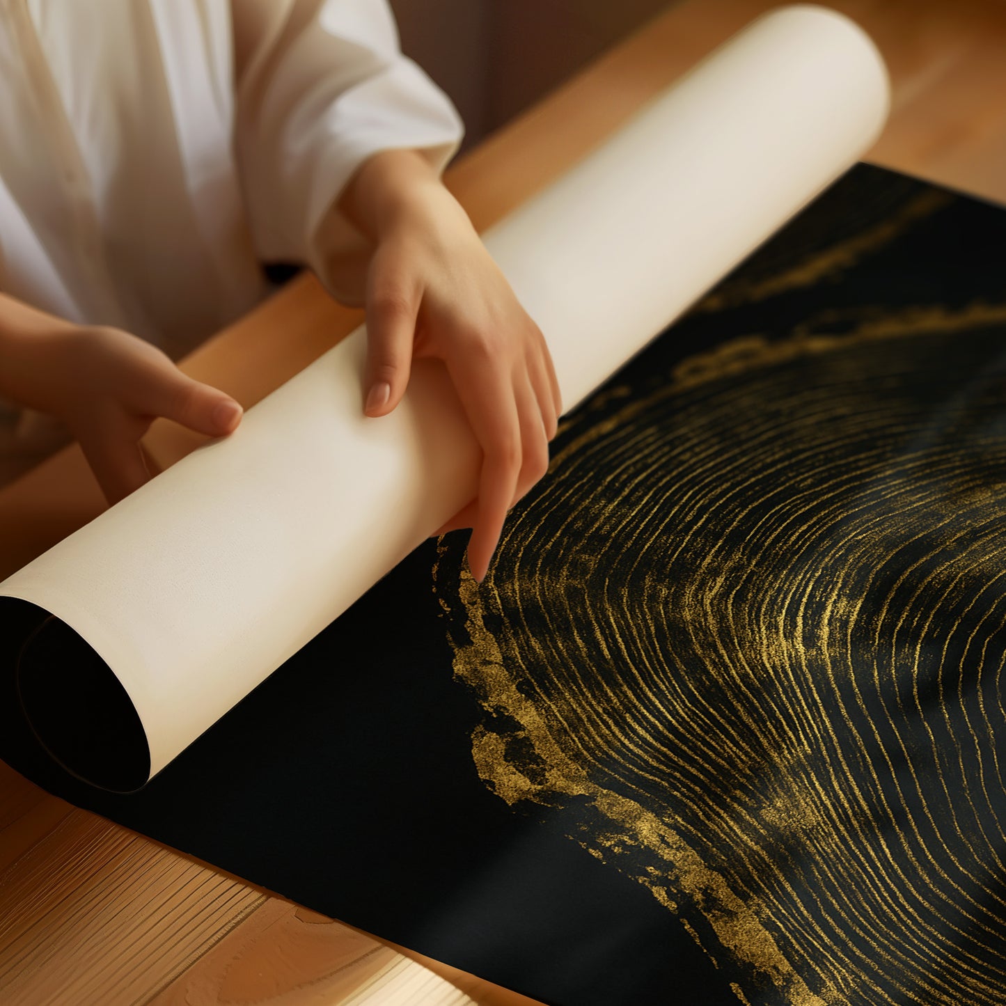 Shadow Rings in Gold