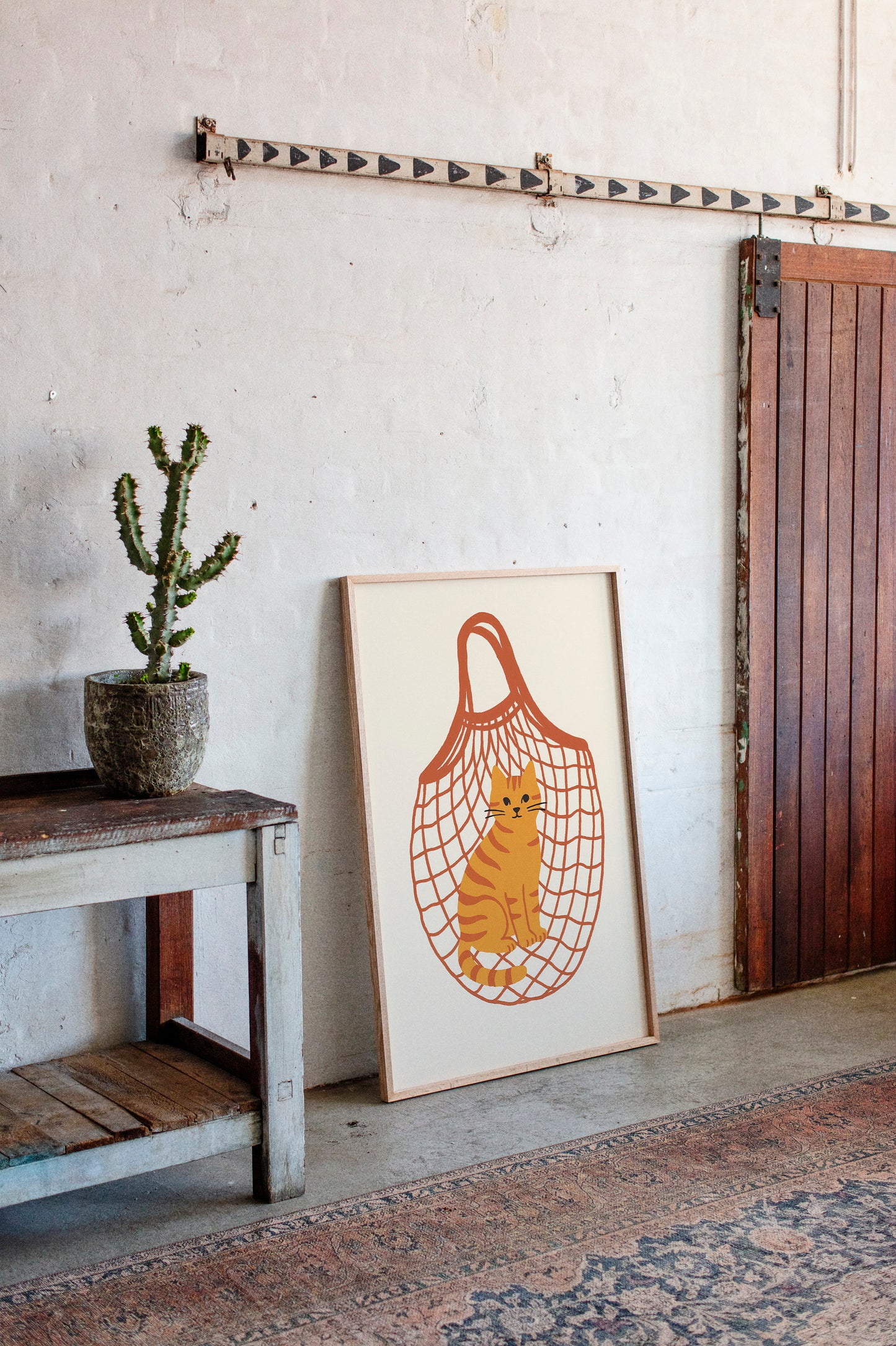 Orange Tabby in a Market Tote