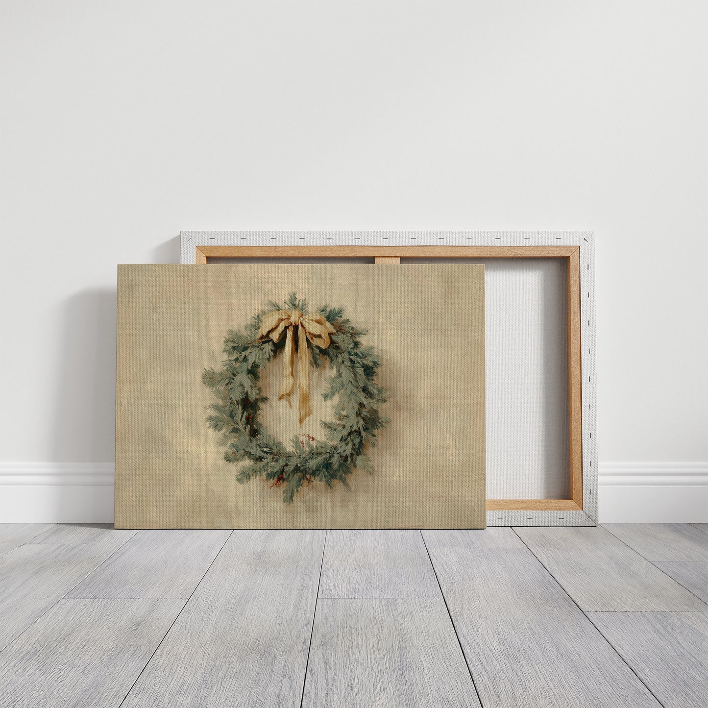 Evergreen Elegance in Warm Cream
