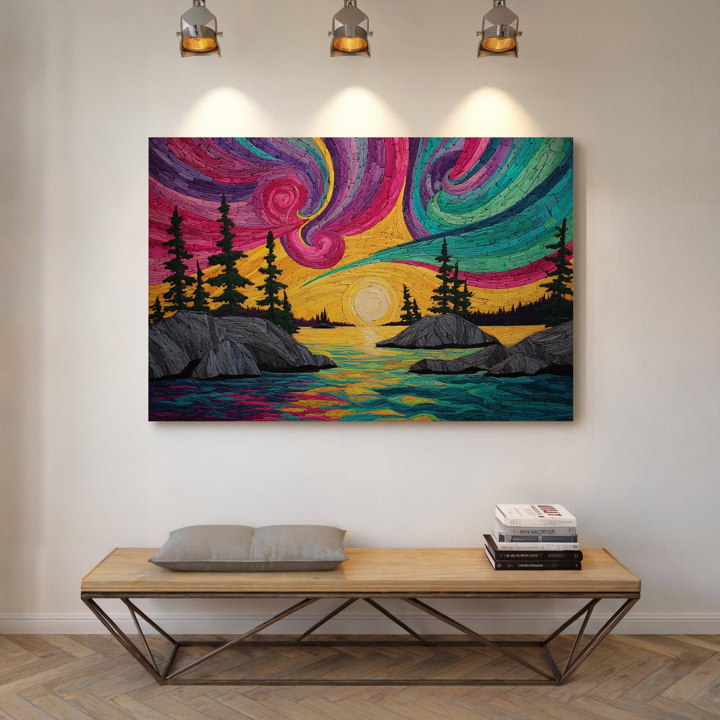 Northern Lights Paint Summer Waters