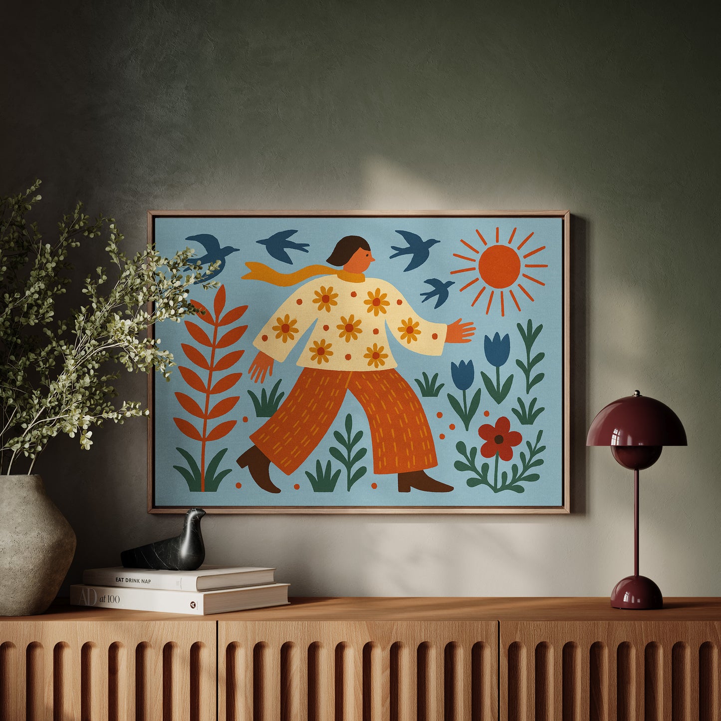 Sunlit Walk Through Wildflowers