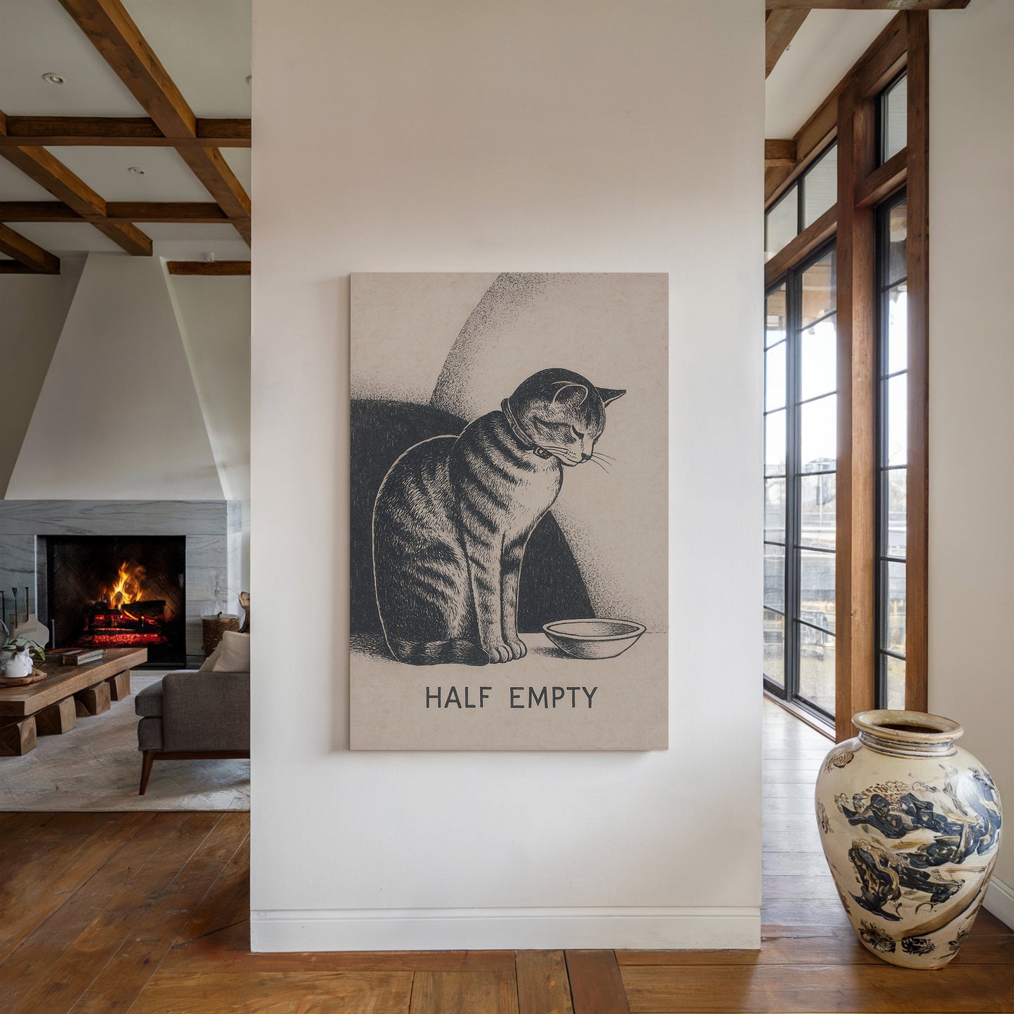 Half Empty Cat