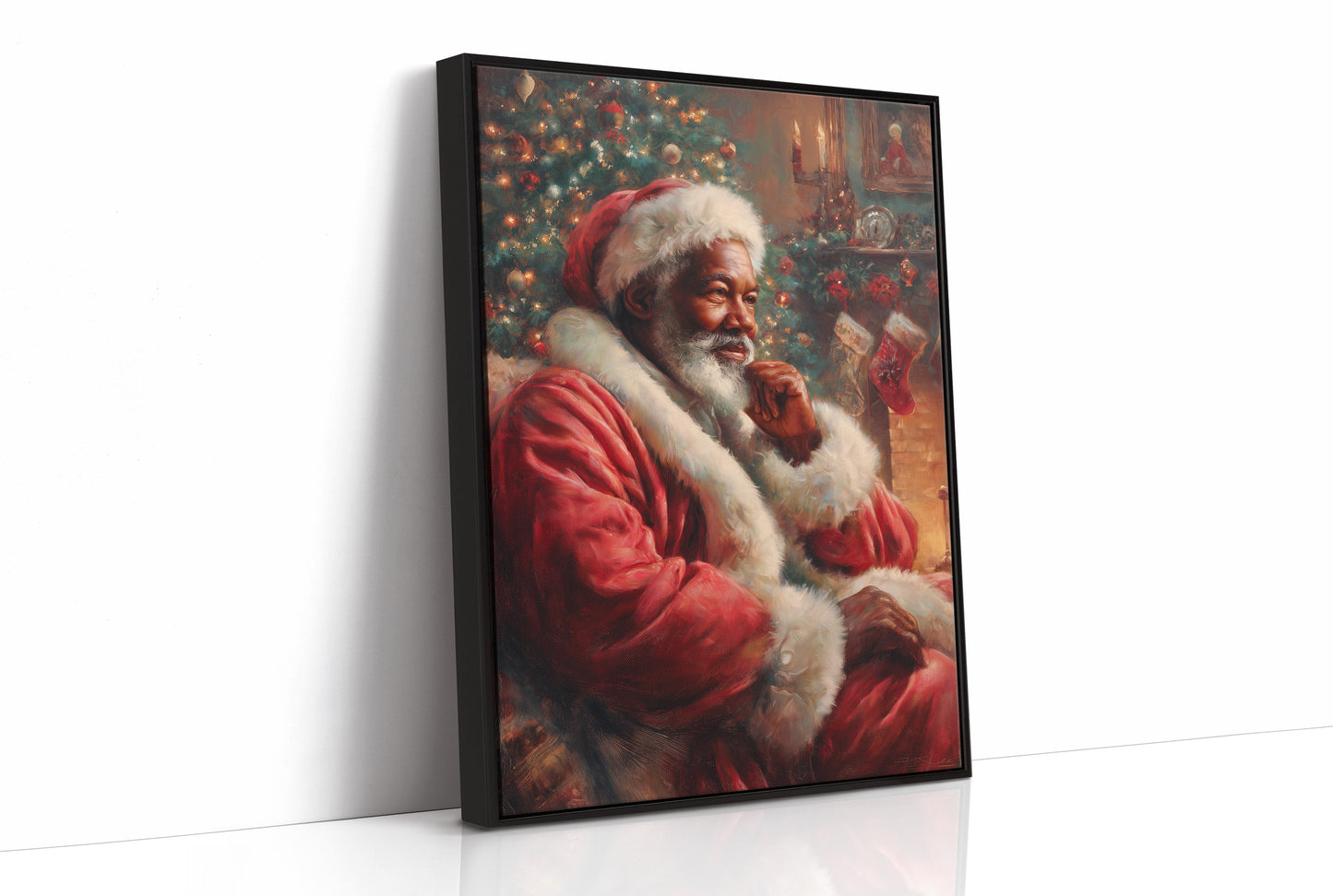 Yuletide Reflections in Crimson and Pine