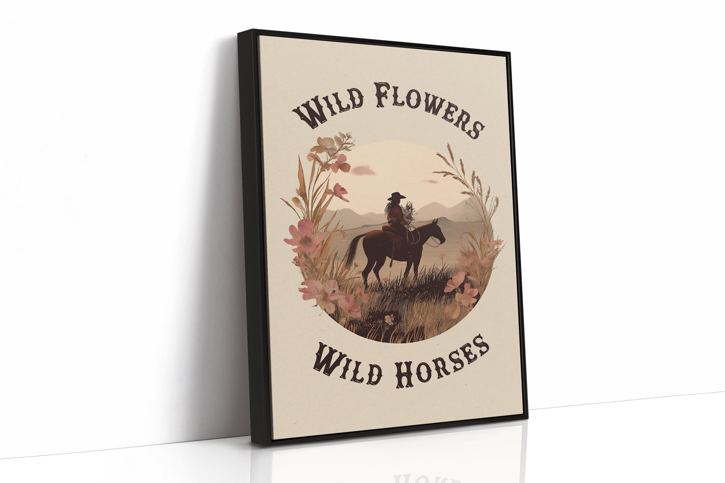 Prairie Rider Among Blooming Fields