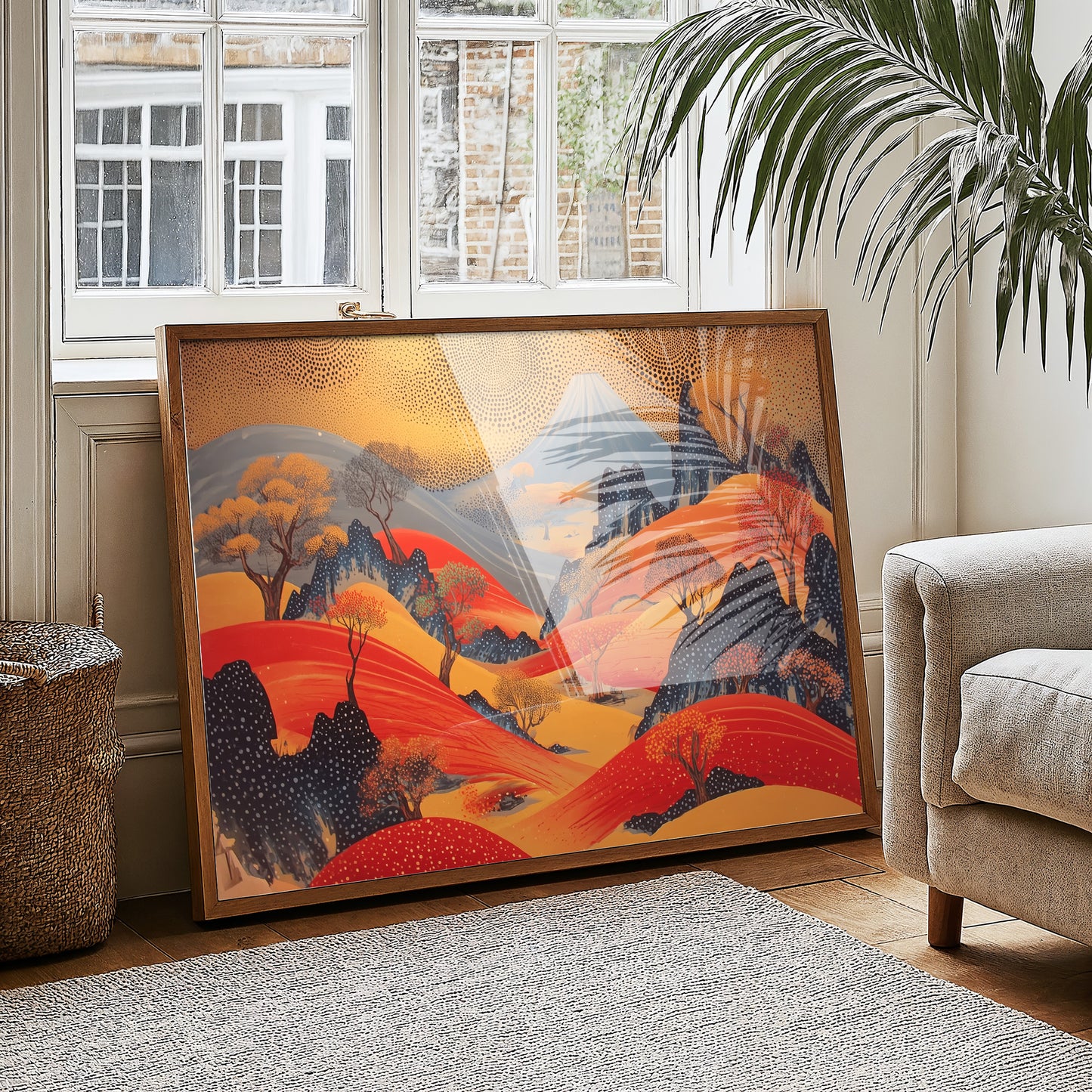 Mountain Dreams In Crimson Flow