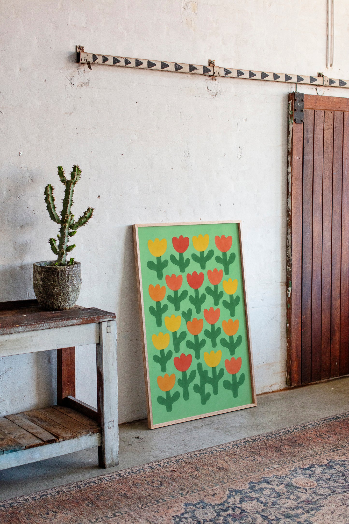 Tulip Parade on Spring Green