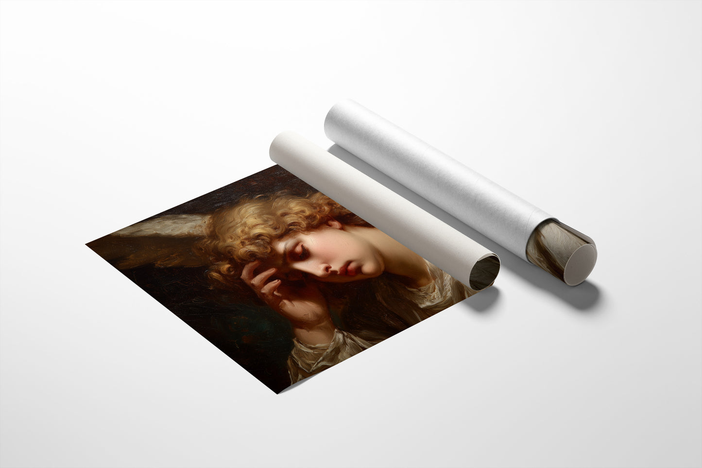 Classical Art Among Quiet Shelves