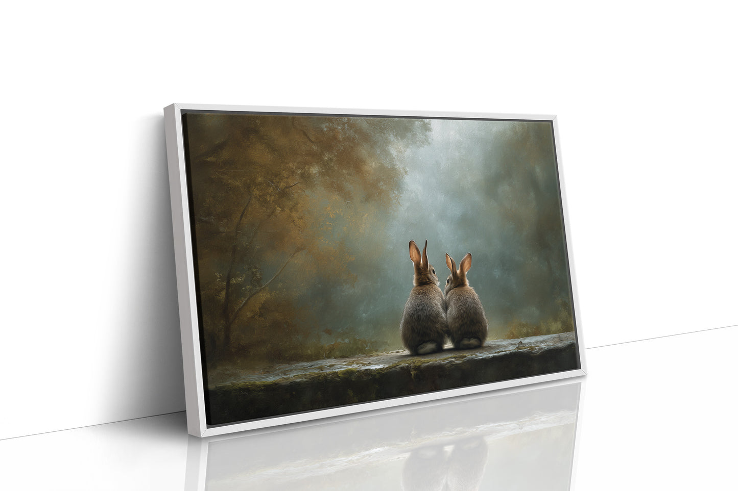 Quiet Companions In Misty Forest