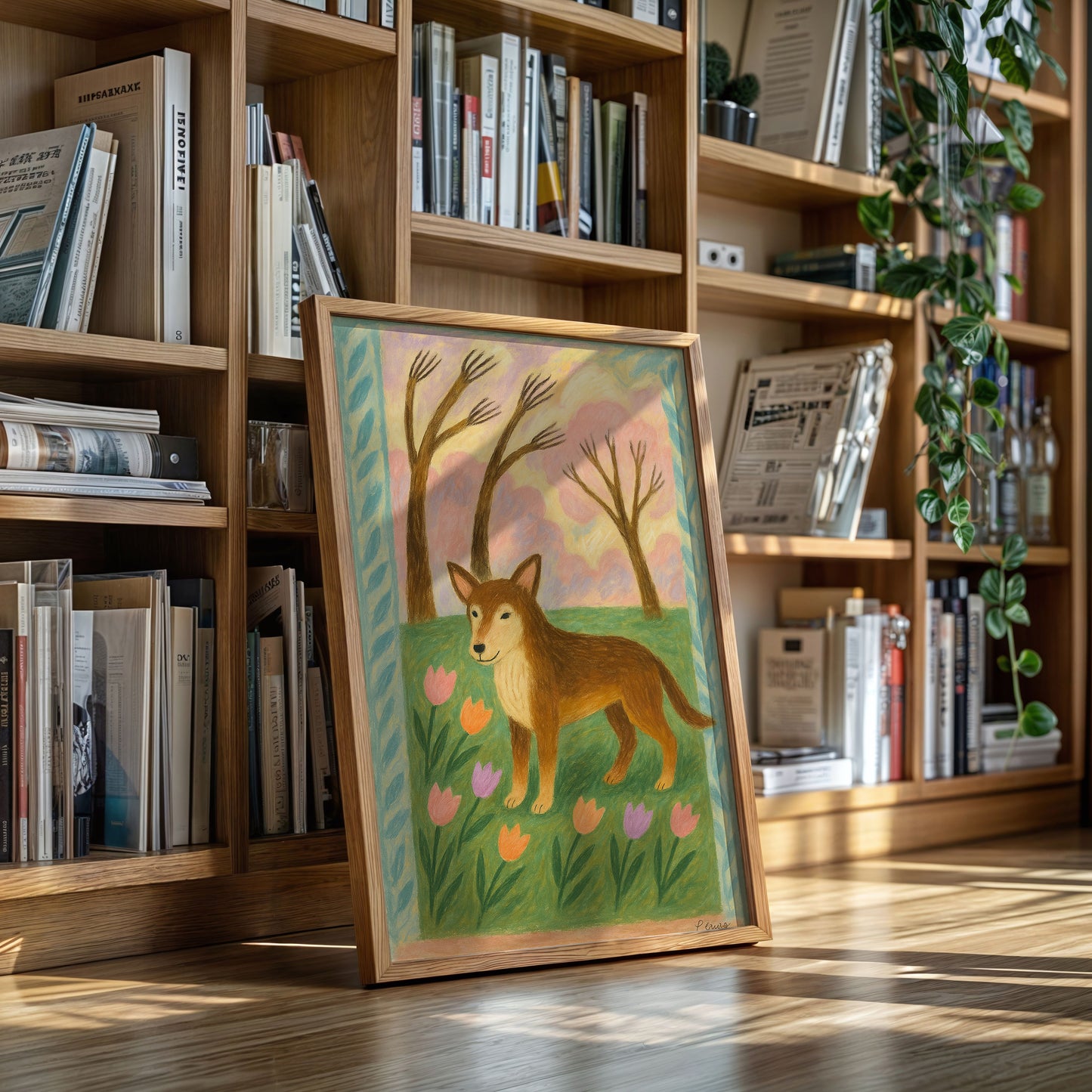 Spring Pup in Tulip Meadow