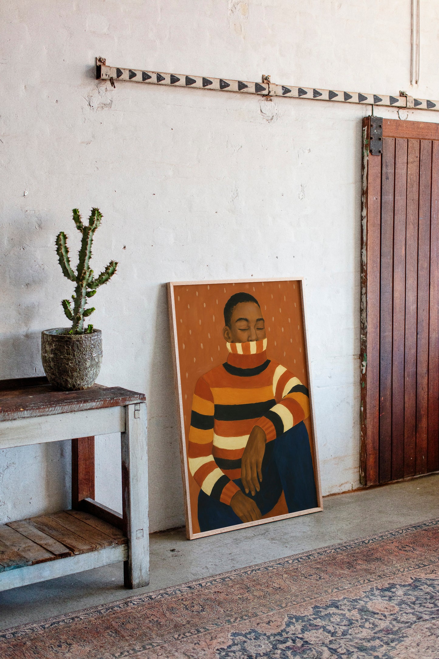 Quiet Thoughts in a Striped Sweater