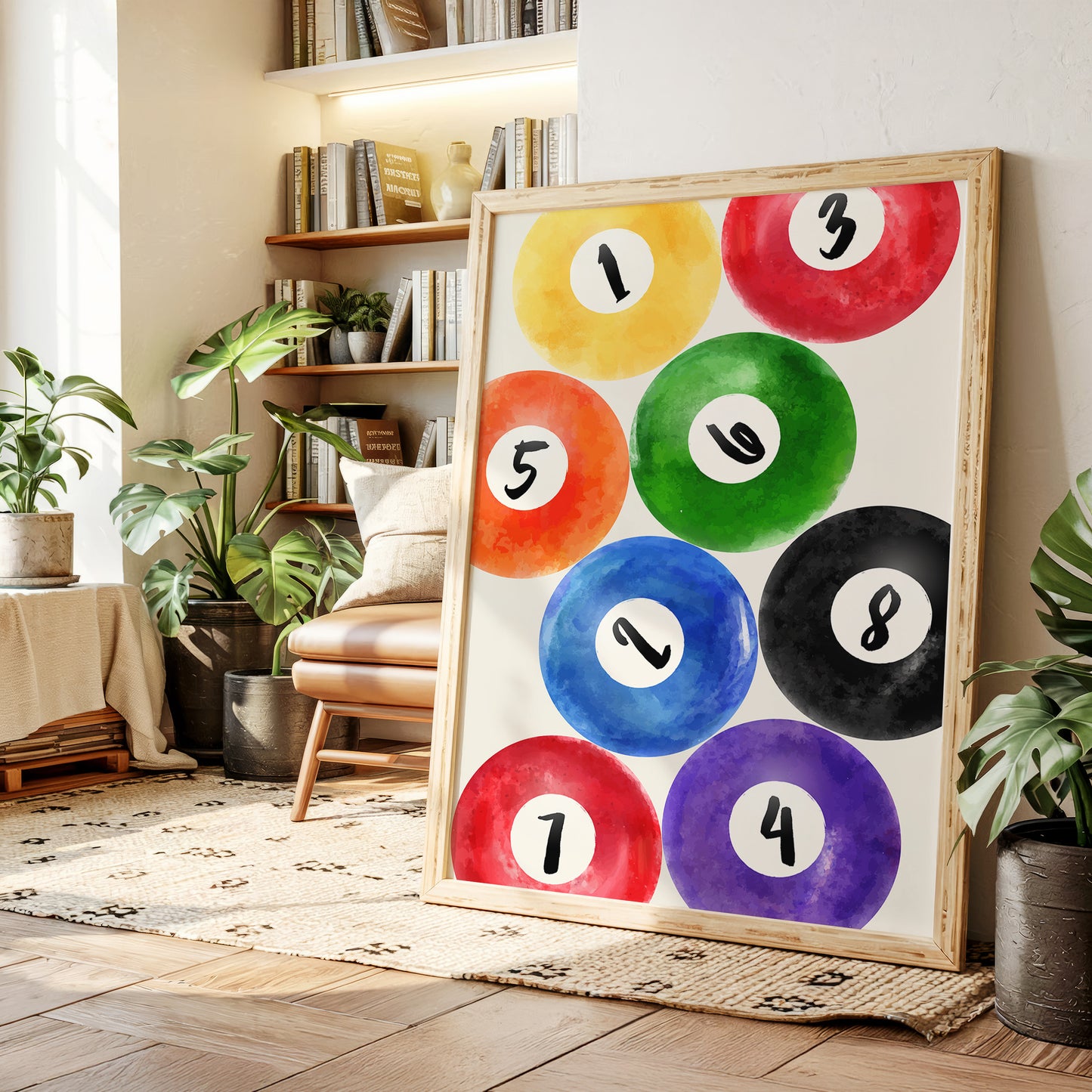 Lucky Numbers Dance In Watercolor