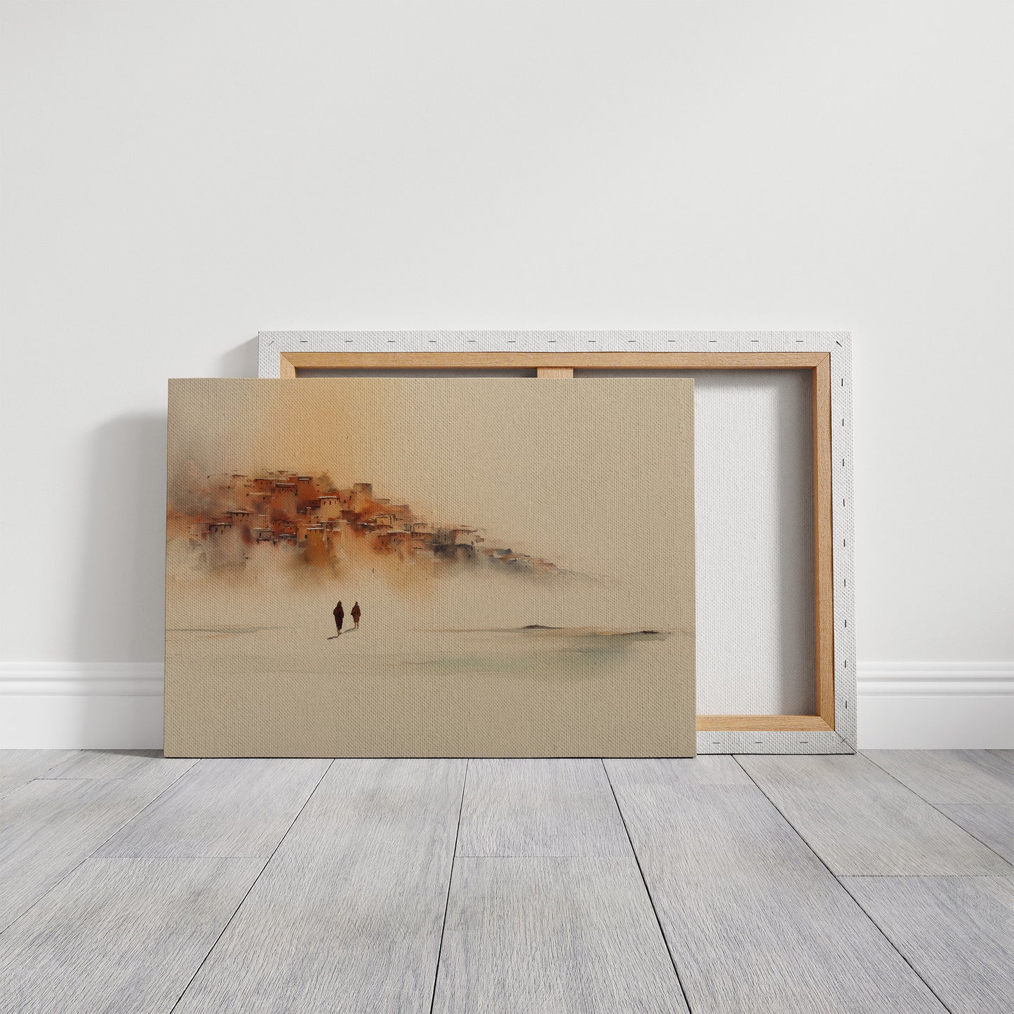 Travelers In Morning Mist