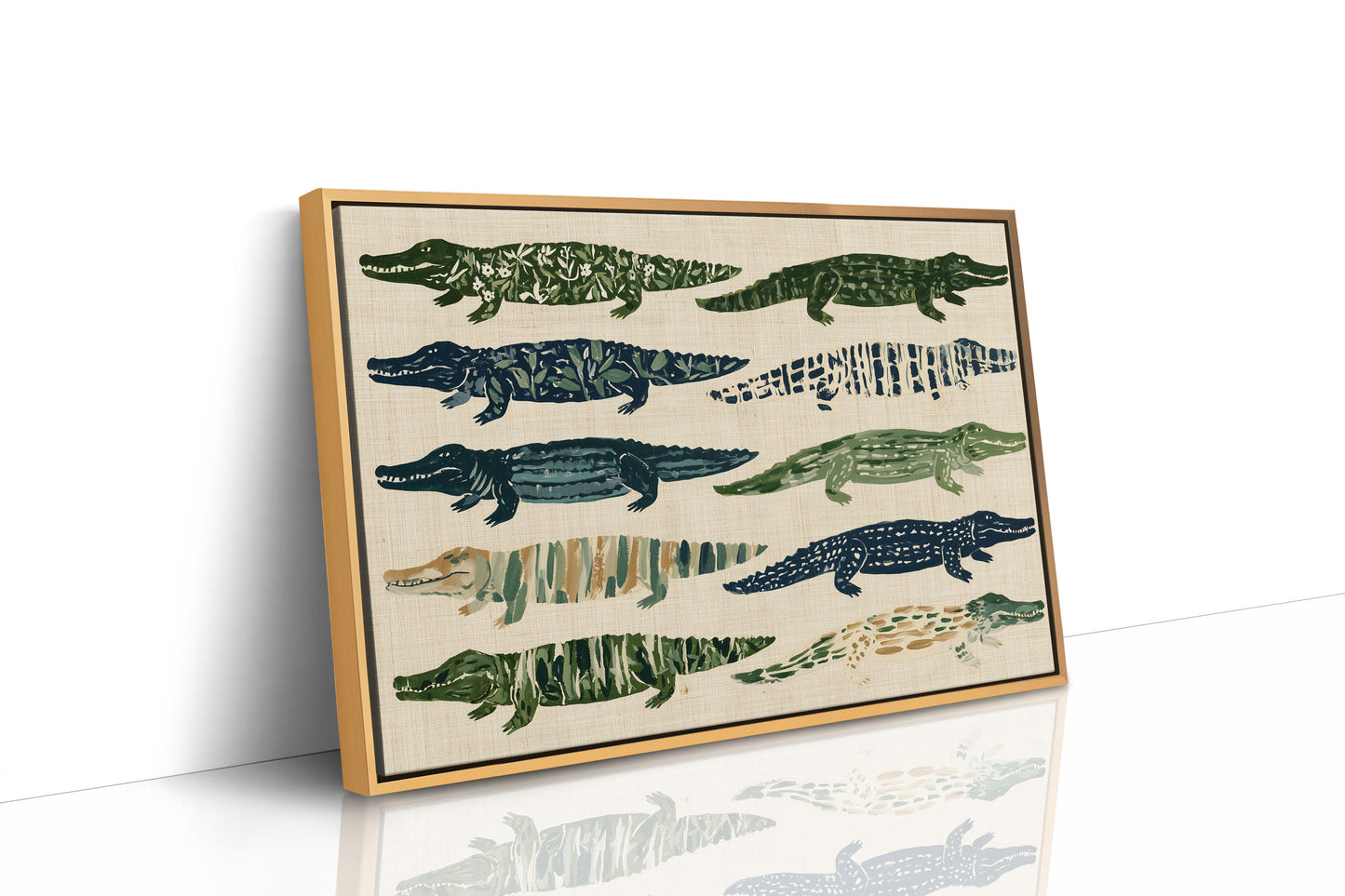 Ten Painted Alligators