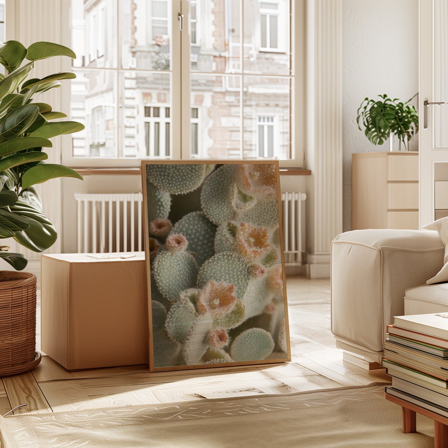 Soft Bloom on Fuzzy Desert Cactus