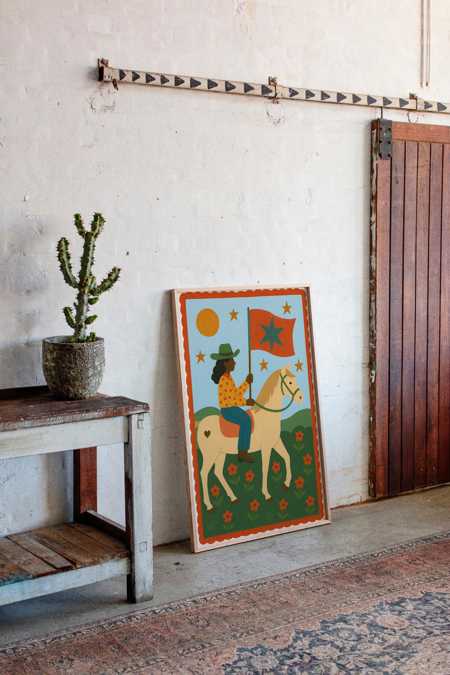 Star Rider in a Flowered Field