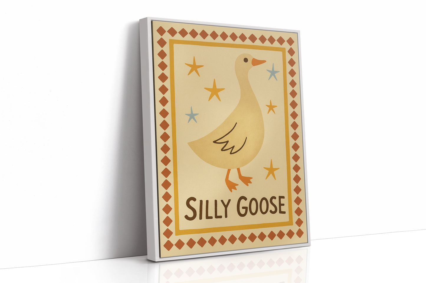 Silly Goose Folk Art Print