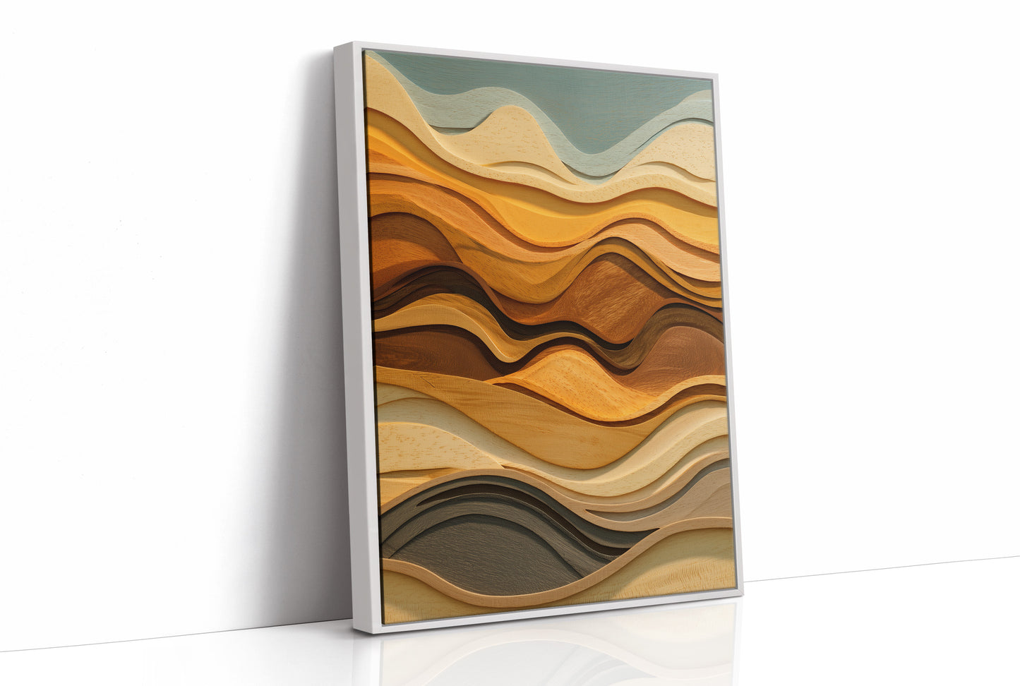 Carved Waves In Warm Grain