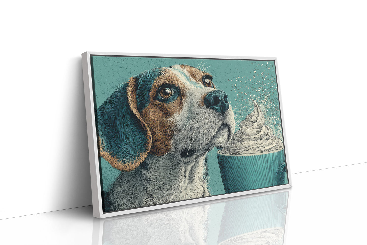 Beagle and the Whipped Cream Cup