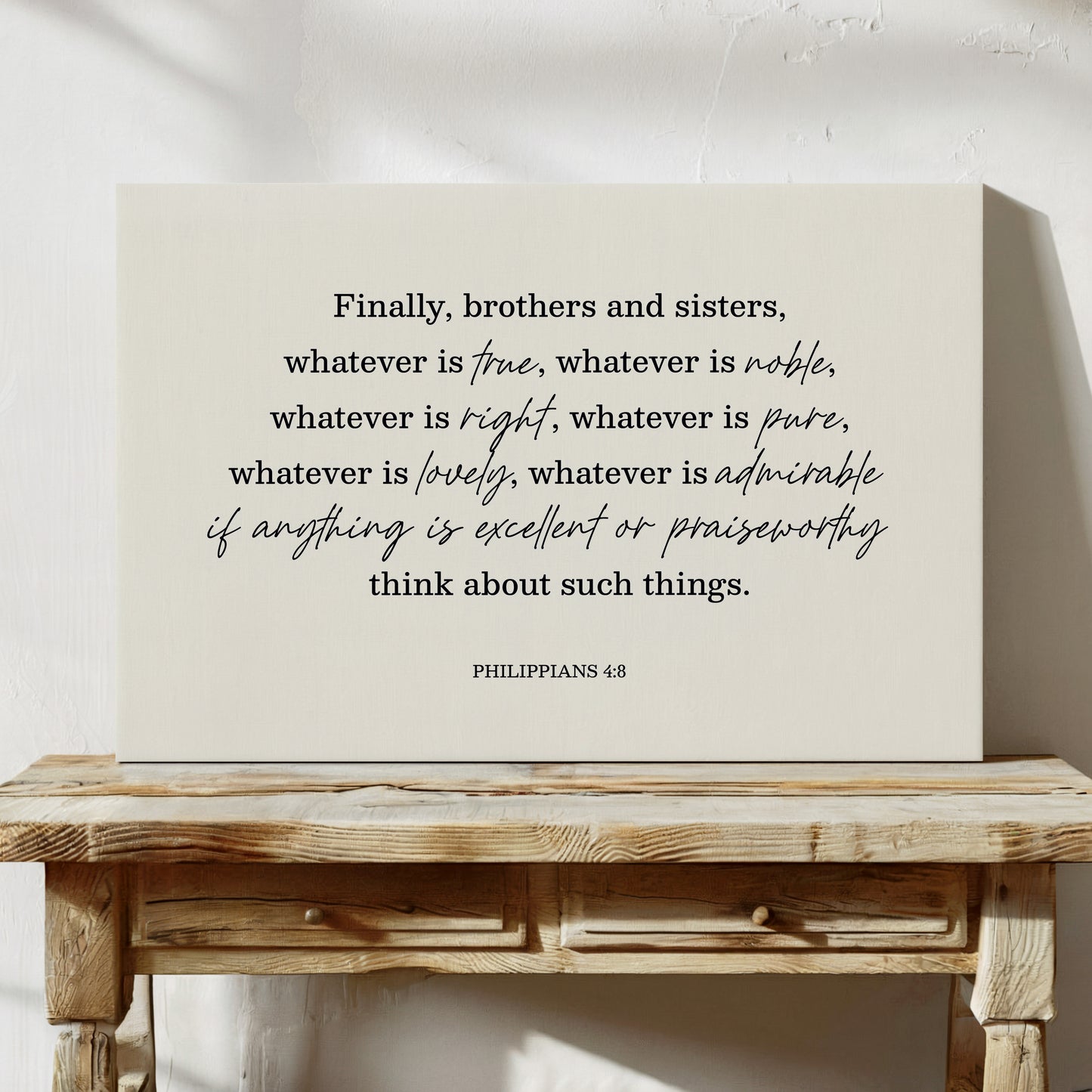 Think on These Things Philippians 4:8 Print