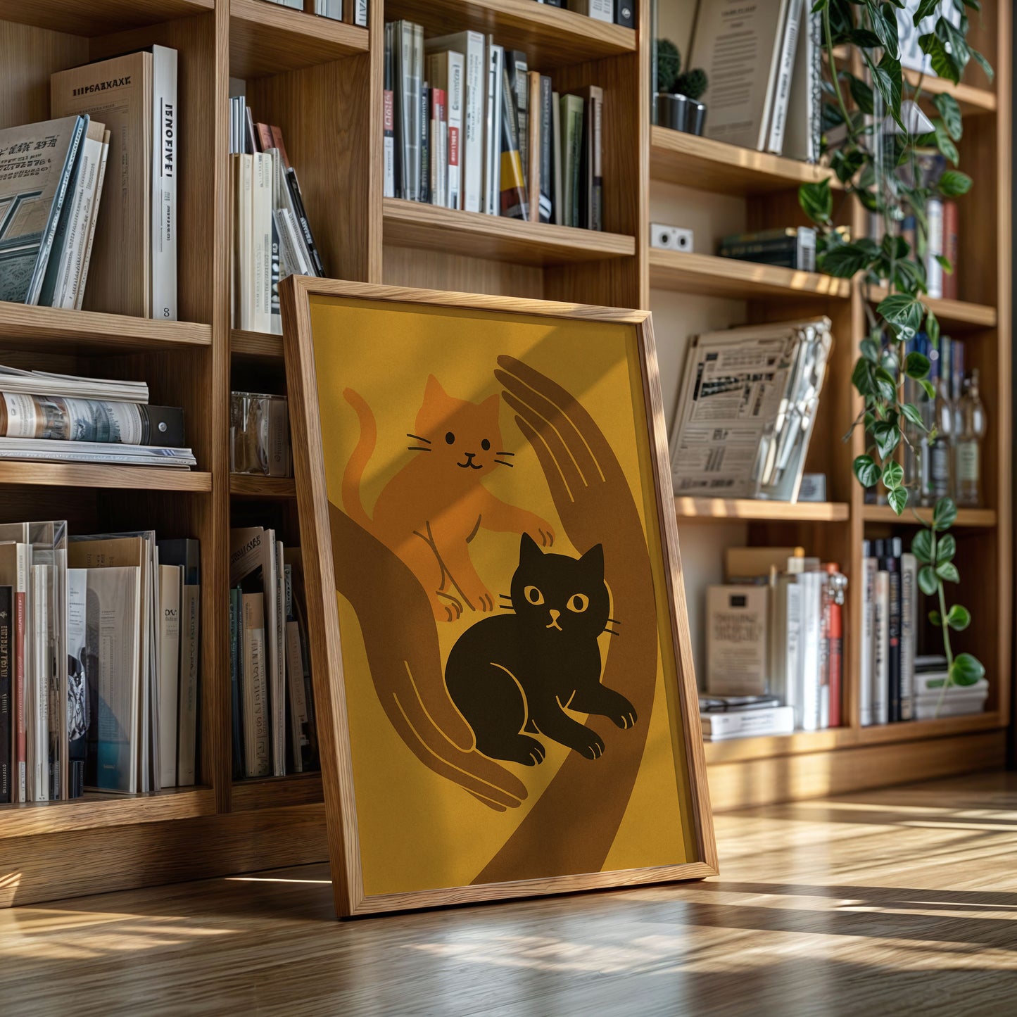 Safe Paws Warm Hearts Cat Print