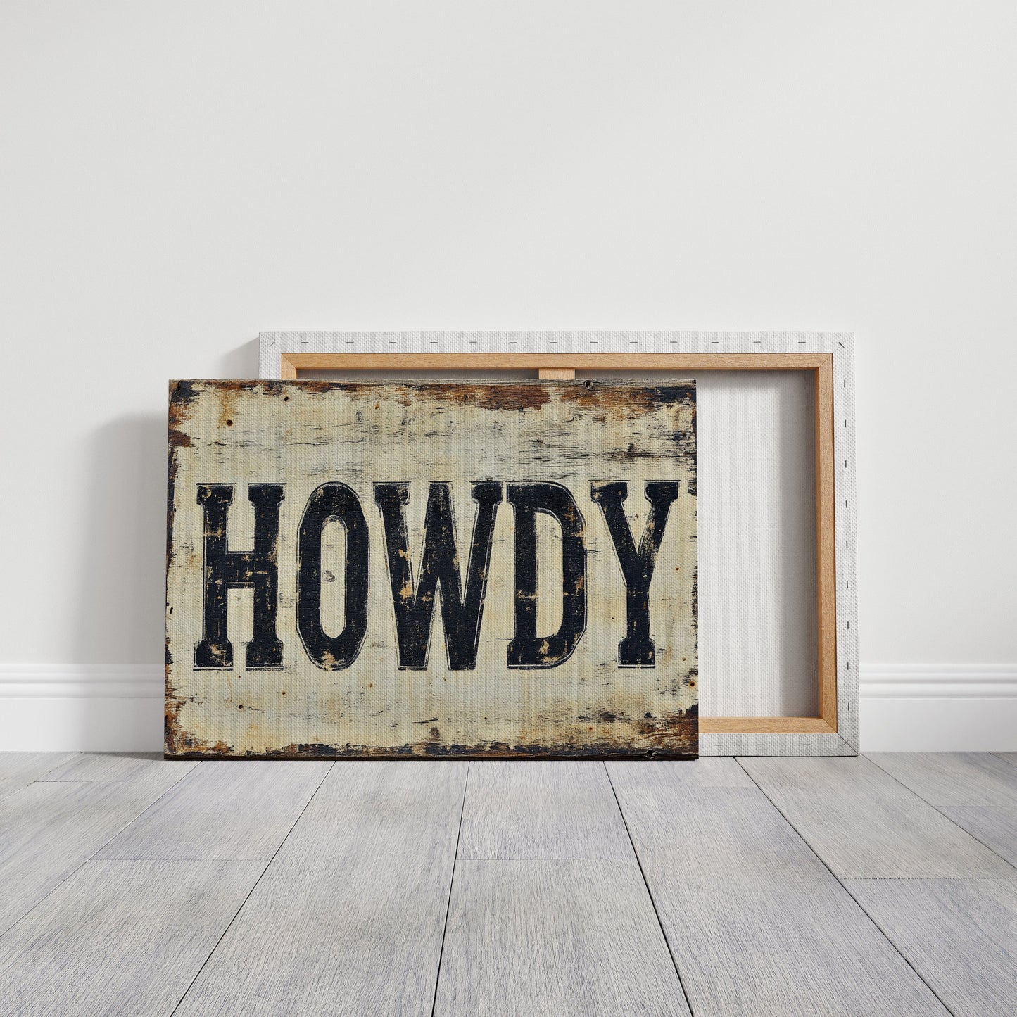 Rustic “Howdy” Western Wall Art