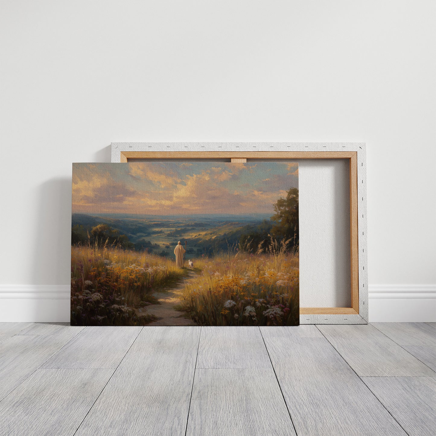 Sunlit Path Through Golden Fields