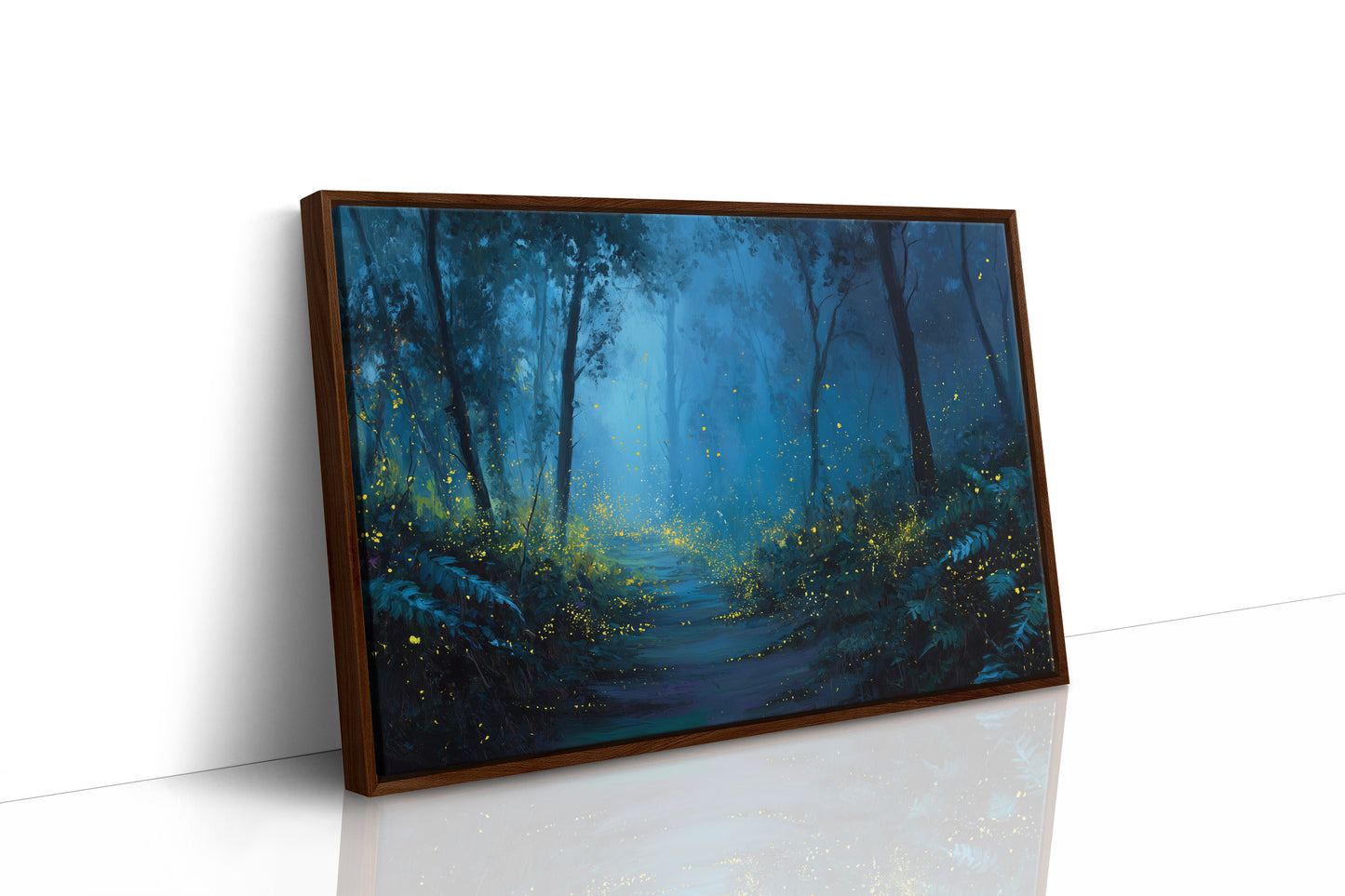 Fireflies Dance Along Midnight Path
