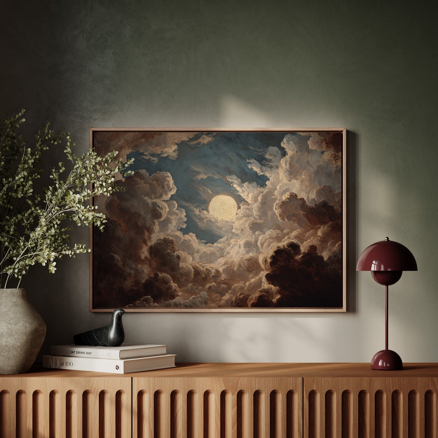 The Moon Breaks Through Clouds