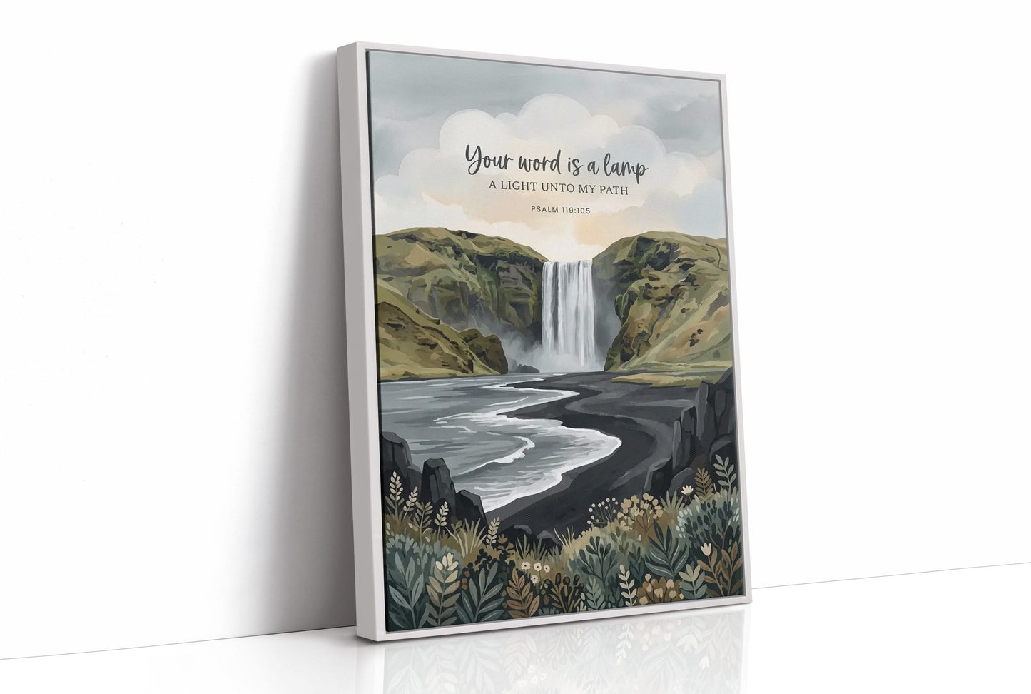 Your Word Is a Lamp: Icelandic Waterfall Shore