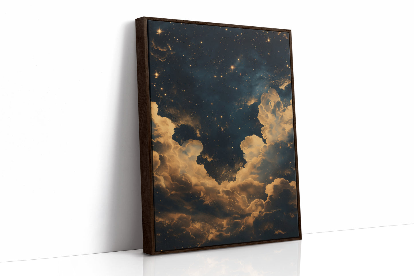 Golden Clouds Beneath a Midnight Sky