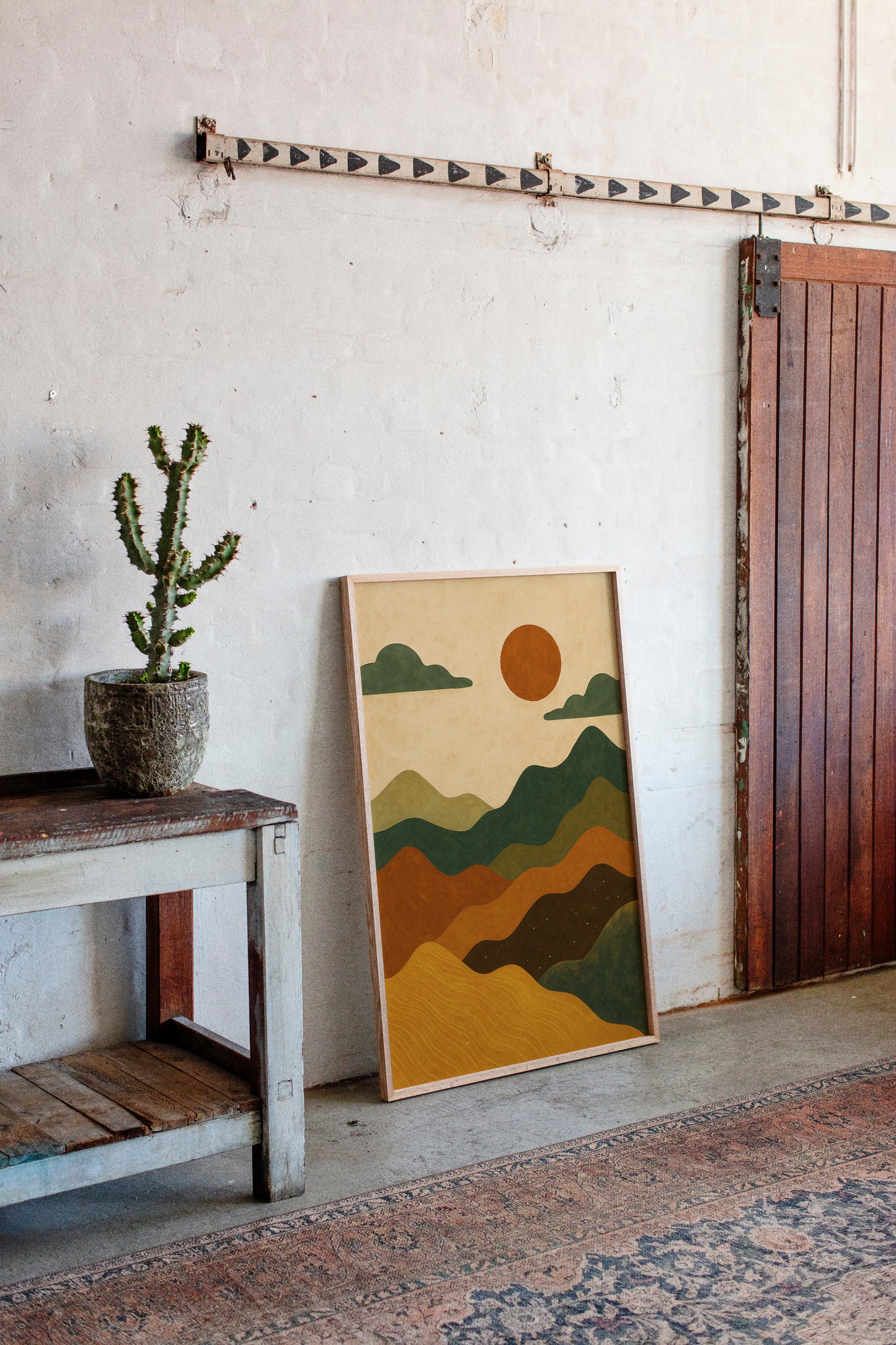 Desert Dunes Under Burnt Sun