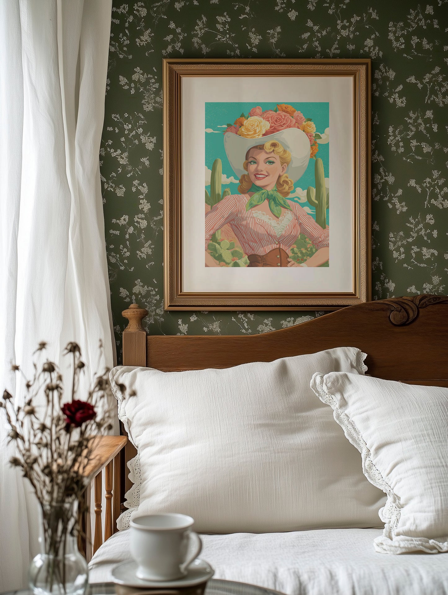 Desert Roses Bloom In Turquoise