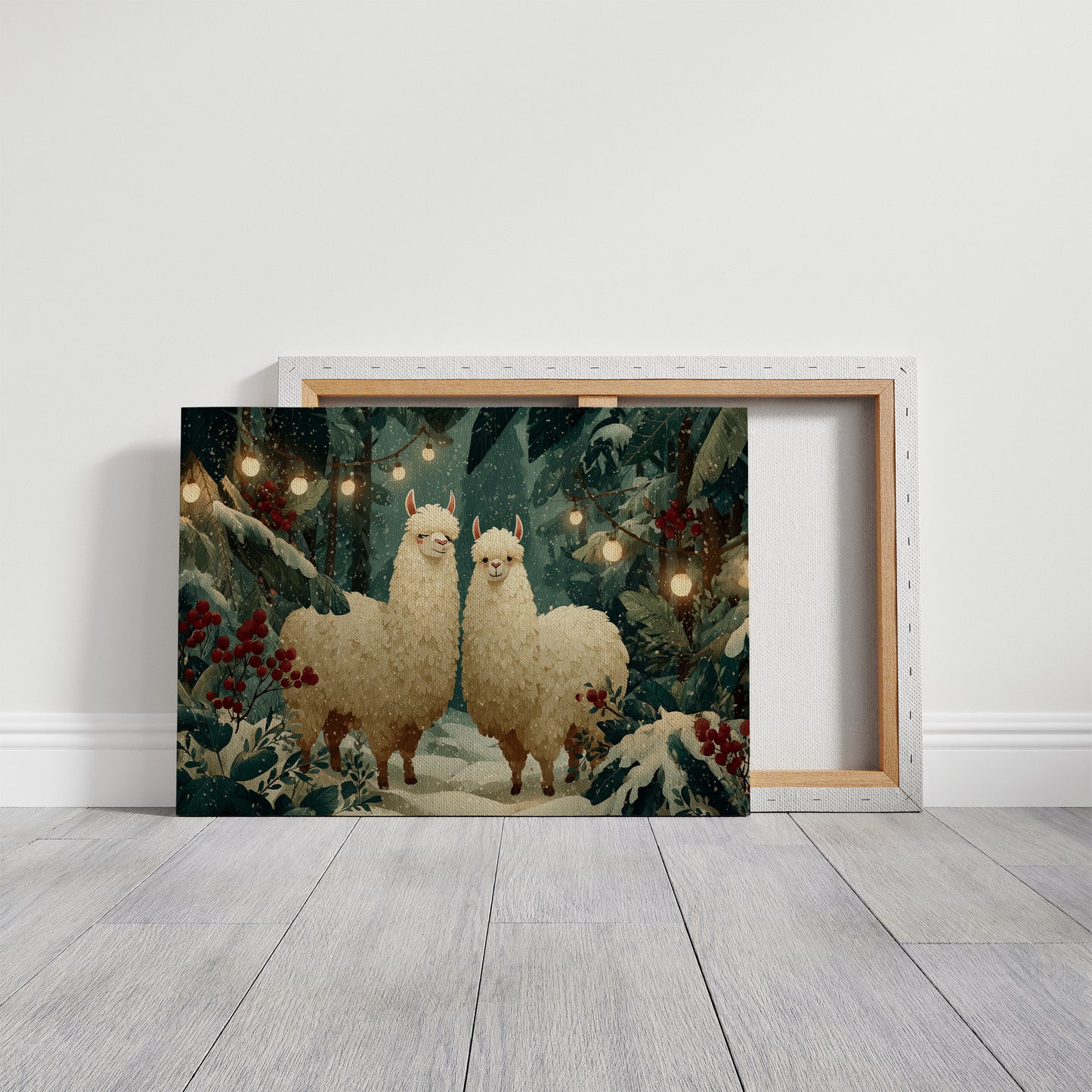Alpacas in the Winter Garden