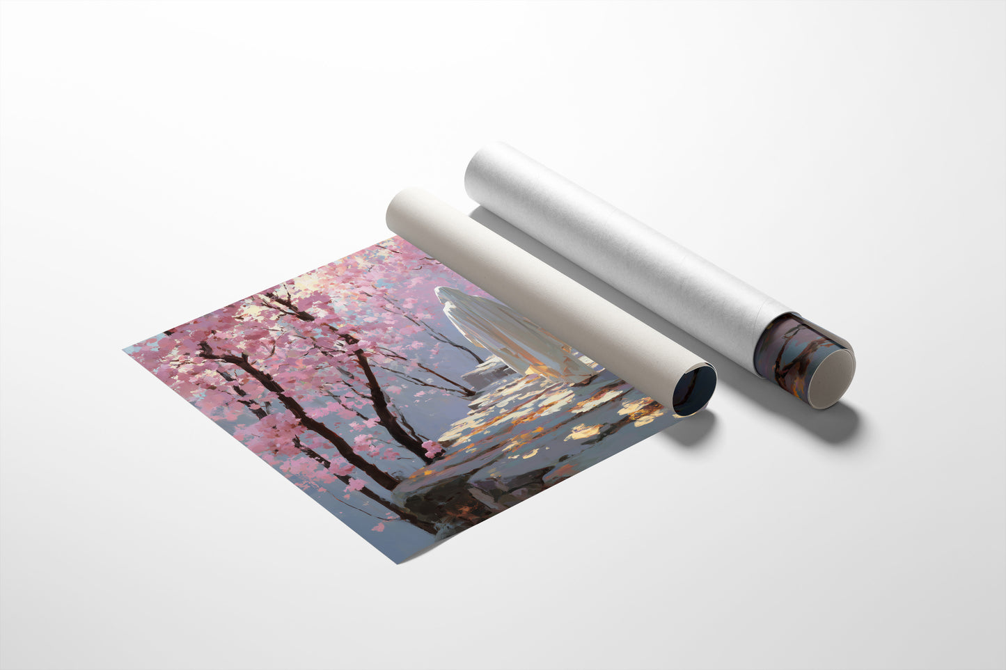 Solitary Path Through Blossom Light