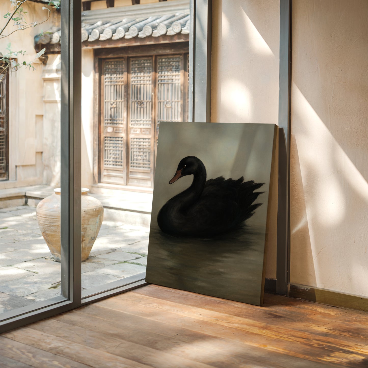 Black Swan on Still Water