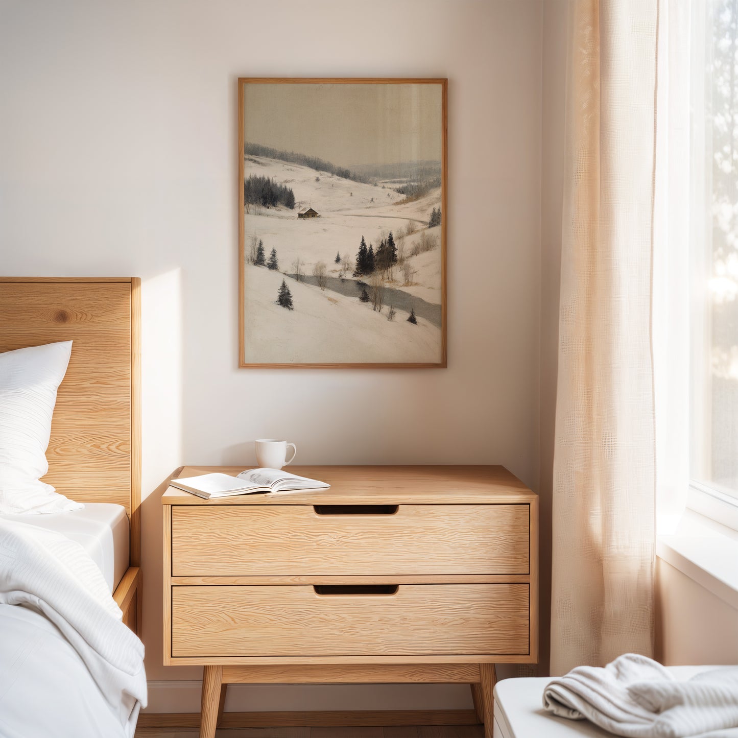 A Cabin Stands Amidst Winter's Embrace